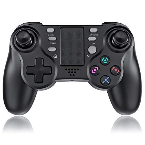 TUTUO PS4 Controller, Wireless Bluetooth Gaming Joystick with Six-axis,Dual Vibration Shock Joystick Gamepad for PS4/PS4 Pro/Slim(Black)