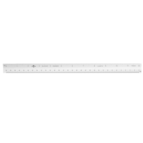 ALVIN Aluminum Engineer Triangular Scale 12 Model HC12E Hollow Multipurpose Ruler for Drawing Planning and Design Drafting and Architecture Tool 12 Inch