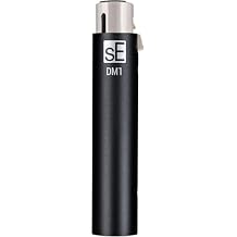 SE ELECTRONICS DM1 Dynamite Ultra-Slim Inline Microphone Preamp for Ribbon & Dynamic Microphones - Mic Preamp with +28dB Gain for Clean, Natural Sound - Ideal for Podcasting & Live Sound (Black)