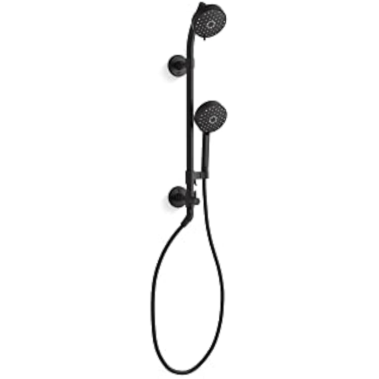 KOHLER K76471-G-BL Awaken 1.75 GPM Retrofit Shower - Includes Shower Head, Hand Shower, Slide Bar and Hose, Matte Black