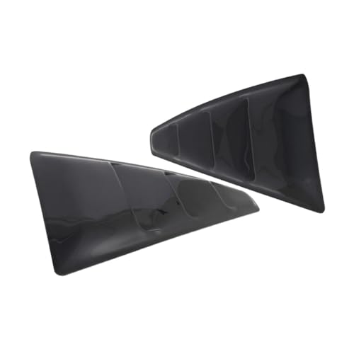 Side Quarter Window Louvers Scoop Cover 2pcs Front Rear Left Right Acrylic for Ford for Mustang 2005-2014 2pc Unpainted Black Visor Style -WDL-FM05-V