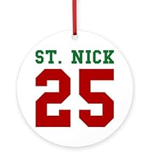 CafePress St. Nick 25 Round 4" MDF Holiday Ornament