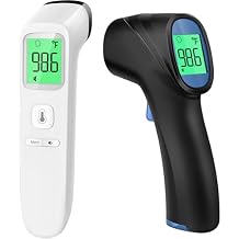 Forehead Thermometer for Adults and Kids - 202 White & 2000 Black