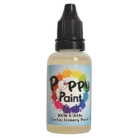Poppy Thinner Edible Poppy Paint, Fast Drying Poppy Paint for Cake Pops, Cookies, Chocolates Premium Quality Poppy Paint to be used on Glaze Icing, Fondant, Wafer Paper, Candy (30ml )