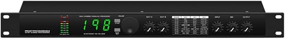 Professional Digital Reverberation Multi Effect Processor Audio Processor Equalizer Easy Install US PLUG, black, 500714569A2