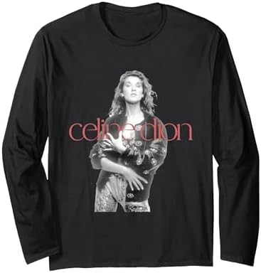 Official Celine Dion Red Logo Photo Long Sleeve T-Shirt