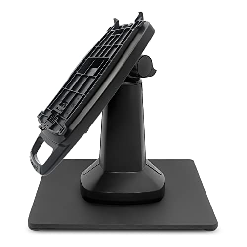 ENS Tailwind Verifone V200V400 7 Latch & Lock Flexipole Plus Pole Mount Terminal Stand with Square Freestanding Mobility Base Plate, Black