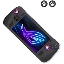 Silicone Case for ASUS ROG Ally X 2024 New Soft Silicone Anti-Fall Shockproof Protective Kids Friendly for Rog Ally X Gaming Console Accessories (Black)