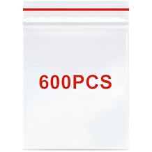 600Pcs 2x2 Inch Mini Plastic Bags, Resealable Small Zip Baggies for Small Business, Storage, Gifts, Candy, Screws, Jewelry, Daily Pills
