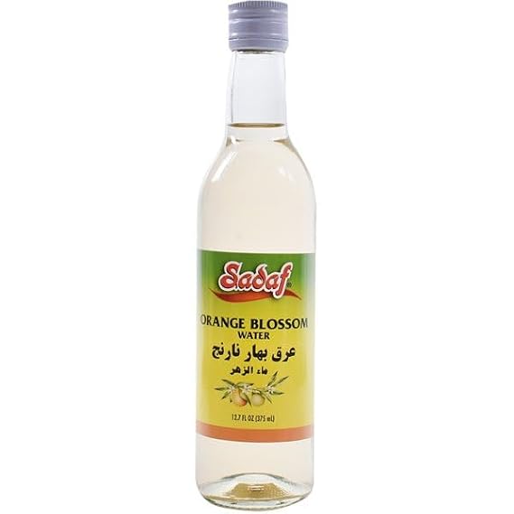 Sadaf Orange Blossom Water for Cooking - Food Grade Orange Blossom Water for Baking, Food Flavoring or Drinking - Ideal for Persian desserts, cakes or syrups - Product of Lebanon (12.7 fl Oz)