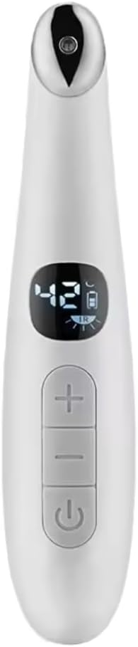 Eye Bliss Pro - Heated Eye Massager with Adjustable Stainless Steel Tip, LED Light Therapy & Gentle Massage for Dry Eyes, Fine Lines, and Collagen Stimulation - At-Home Spa Treatment