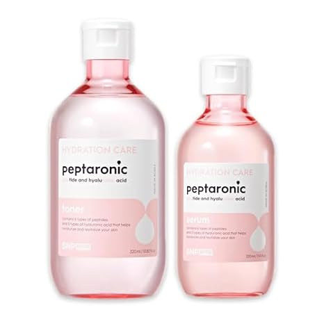 [K Beauty Snp] 6 Peptides + 5 Hyaluronic Acid Facial Peptaronic Toner & Serum