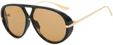 Retro Double Bridges Pilot Women Oversized Sunglasses Fashion Punk Men Gradient Shades UV400 Outdoor Travel Sun Glasses