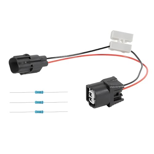 1 PC Car VCM Control Module Wiring Harness Plug Kit, VCM Line Socket with 4 Resistors, Connecting Resistors and Harness Accessories, Compatible with Honda Accord Pilot Odyssey Black