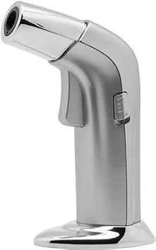 Whip-It! Edge Torch, Silver - Kitchen Torch Lighter with Adjustable Flame & Safety Lock, Creme Brulee Torch for Cooking, Dessert, Baking