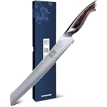 HOSHANHO Bread Knife 10 inch, Japanese High Carbon Stainless Steel Serrated Bread Knives, Professional Bread Cutting Knife for Homemade Bread