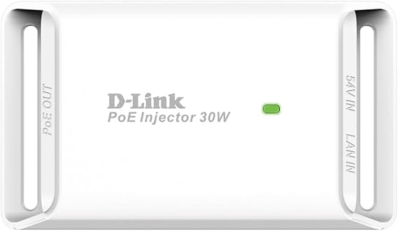 D-Link PoE Injector Adapter 1 Port Gigabit Power Over Ethernet DC Powers IP Camera, Access Points, VoIP Phones (DPE-301GI)