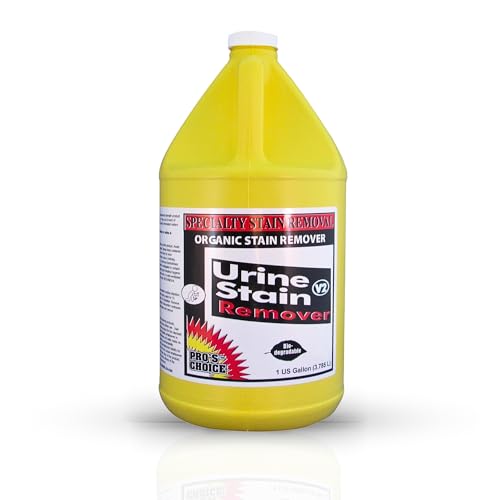 Pros Choice Urine Stain Remover - Urine Stain Remover for Carpet & Upholstery - Carpet Cleaner Solution Pet Urine and Stain - Urine Odor Eliminator & Cleaner - Versatile Urine Remover 1 Gallon