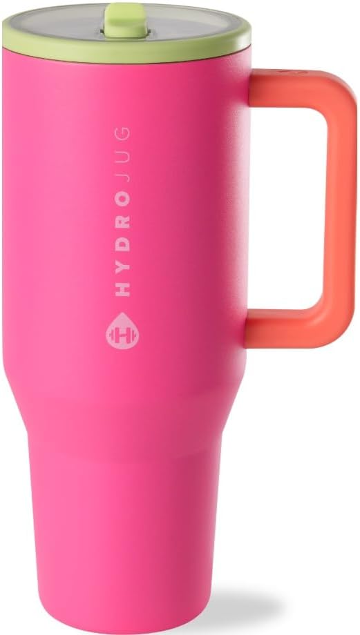 HydroJug Traveler 32oz, Insulated Tumbler with Handle & Straw, Orchid