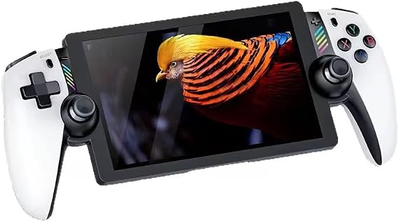 M28 Retro Handheld Gaming Console, 7.1 Inch Screen, 21000 Pre-loaded Games, 128GB Storage, Dual Hall Linear Trigger, Double Vibration, Grey, 12 Years and Up
