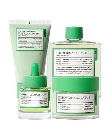 FULLY Green Tomato Cardi B's Pore Care Set, Pore Tightening, Pore Detox, Blackhead & Sebum Control, Vegan, Fragrance-Free, Korean Skincare Kit