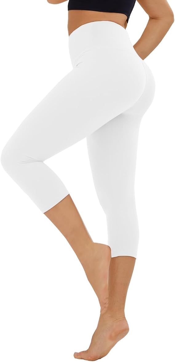 TNNZEET High Waisted Leggings for Women - No See Through Tummy Control Cycling Workout Yoga Pants with Pockets Reg & Plus