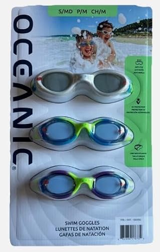 Oceanic Swim Goggles 3-Pack (Small-Medium)