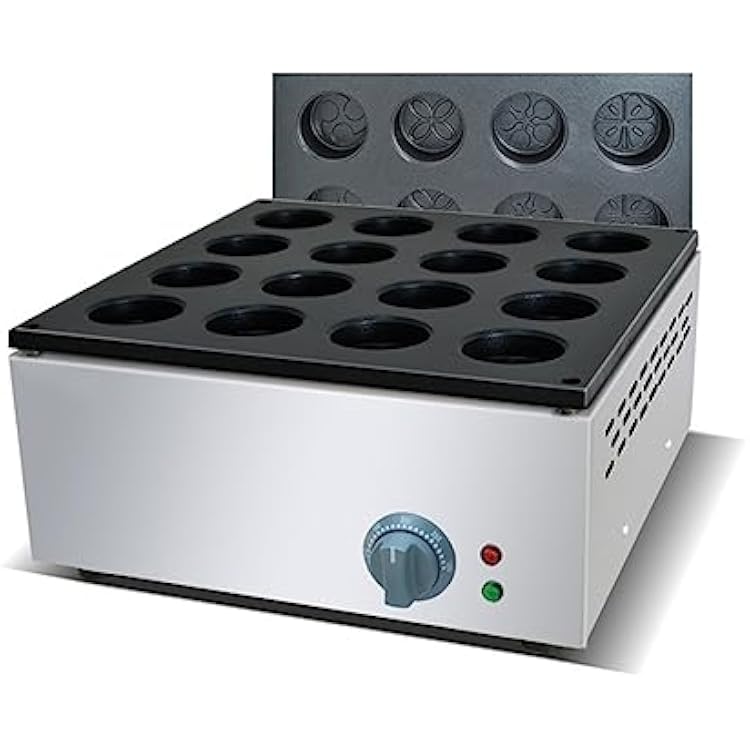 16 Holes Red Bean Cake Machine,Pancake Waffle Maker,Commercial Nonstick Electric Red Bean Cake Baker,Pancake Cake Maker Machine for Home and Restaurants,110V 3000W