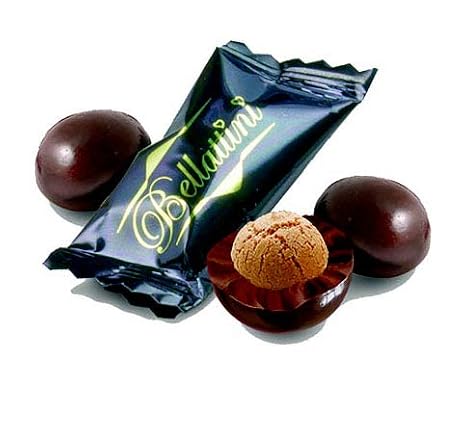 Bellattini Mini Amaretti Approx. 200 Pieces Wrapped with Fine Chocolate 55% Individually Packed