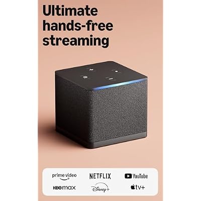 Amazon Fire TV Cube, with AI-powered Fire TV Search, Hands-free streaming device, find shows faster with Alexa+, Wi-Fi 6E, 4K Ultra HD