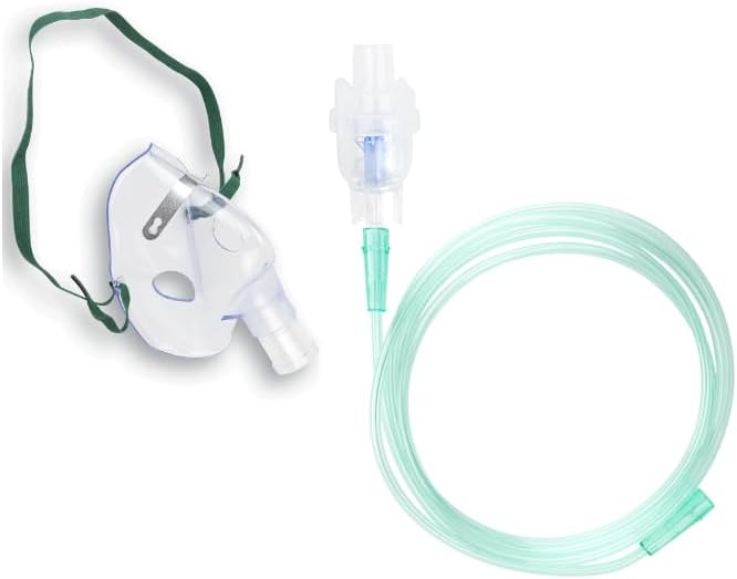 1Pcs Oxygen Mask with 6cc Cup 7 Standard Tube Connector Adult Latex Free Soft & Flexible Standard Size