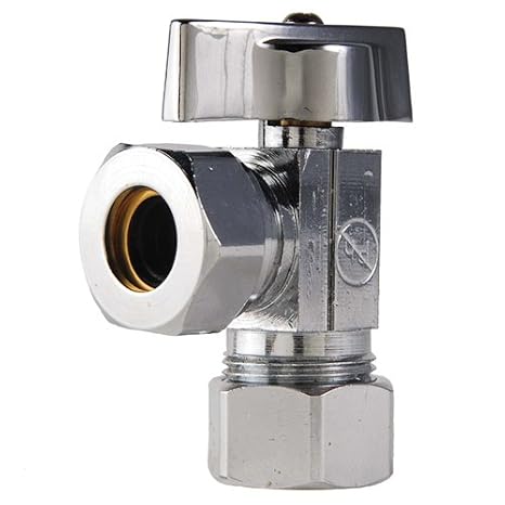 Quarter Turn Angle Stop 5/8Comp x 1/2IPS or 7/16 Slip Joint
