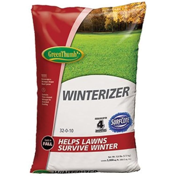 Green Thumb GT58105 Winterizer Lawn Fertilizer, 32-0-10 Formula, 5,000-Sq. Ft. Coverage - Quantity 1