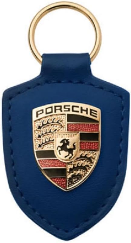 GENUINE Porsche Crest Keyring Blue, Blue