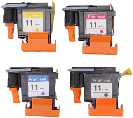 Set of 4 Print Head Printer Head Replacement for HP Designjet 100 110 111 500 510 800 813 850 Clear Resolution High Compatibility Stable Performance