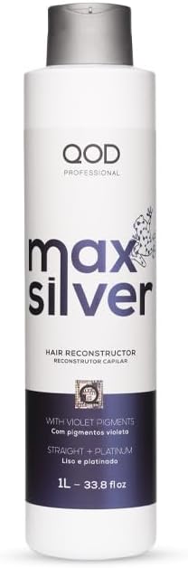 QoD Max Silver Brazilian Keratin Smoothing Treatment - Keratin Smoothing Conditioner - 1L
