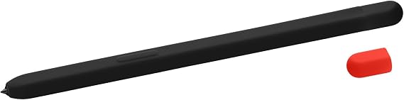 kwmobile Silicone Skin Compatible with Samsung S Pen - Skin Soft Flexible Sleeve Grip Protective Cover for Tablet Pen - Black