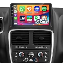 8 Core 4+64 Car Radio for Dodge Grand Caravan 2008-2020 Chrysler Town & Country 2011-2016, Volxcereo 9 inch Android Touchscreen Stereo with Carplay & Android Auto, GPS, WiFi, Bluetooth, DSP/EQ