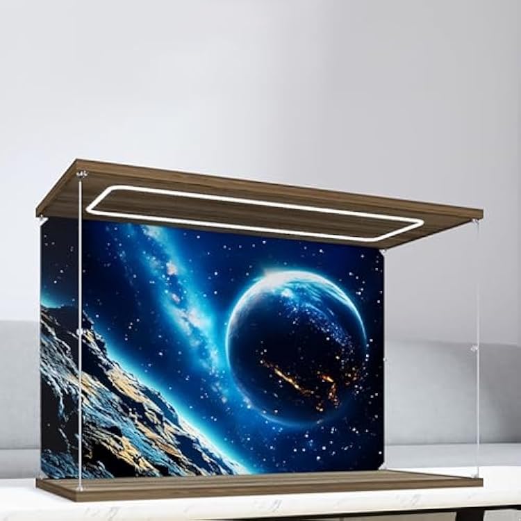 Acrylic Display Case for Lego 75192 Millennium Falcon Building Set Dustproof Display Box & Showcase, Compatible with Lego 75192 -Only Display case Reverse lamp B