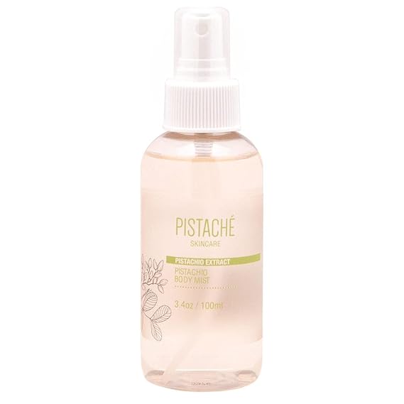 Pistache Skincare Pistachio Oil Body Mist Spray, Biscotti Fragrance, 3.4oz