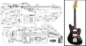Luthiers Supplies Plan of Fender Jazzmaster Electric Guitar - Full Scale Print