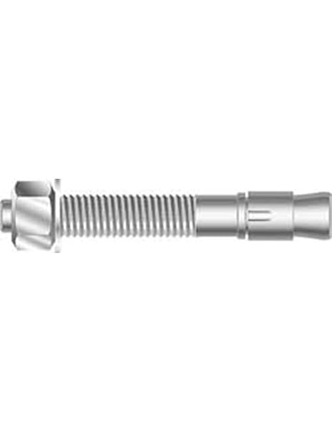 MKT Sup-R-Stud 303/304 Stainless Steel Mechanical Wedge Anchor, 1/2"-13 Thread Size, 1/2" Diameter x 5-1/2" Length (Pack of 50)