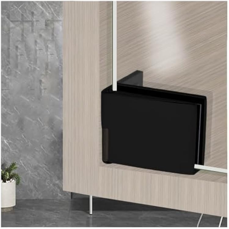 2 Piece Glass Door Hinged Black Suitable for Display Cabinet with a Thickness of 3-5 mm Glass Door Hinges for cabinets