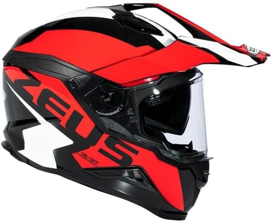 ZEUS ZS-913 BF8 Motosiklet Kaskı Solid Kapalı Kask Black Red S