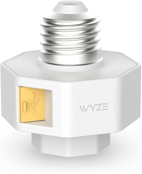 Wyze Lamp Socket v2 Power Adapter for Wyze Cam v3/v3 Pro/ v4/OG/Pan v3/Pan v4(Camera Sold Separately)