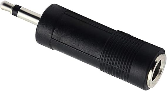 3.5mm to 6.35mm Connector, 3.5mm Mono TS (1/8 inch) Audio Male to 6.35mm (1/4 inch) Female Mic Plug Jack Converter Adapter