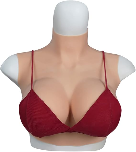 5th Generation Silicone Breastplate with Silicone Filler or Cotton Filler C D G Cup Breast Plates Touch Realistic
