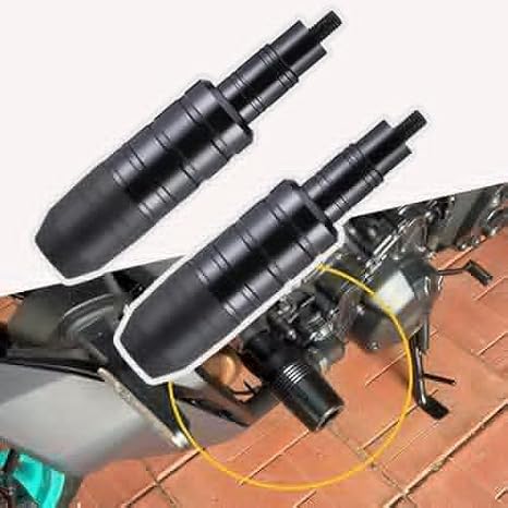 Motorcycle Exhaust Crash Bar Guard for BMW F 850 GS F850G ADV F750GS F850 GS F 750 GS, Engine & Exhaust Protection Bar, Anti-Drop Highway Crash Guard for Motorbike Frame,A Black