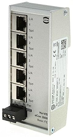 HARTING 24020050000 10MBPS/100MBPS, 24/48 VDC, 5 Ports, DIN Rail MOUNTING, ETHERNET Switch, HA-VIS ECON 2050BT-A, RJ45 X 5, UNMANAGED Fast ETHERNET
