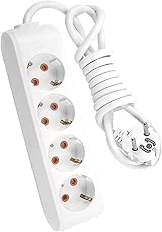 Viko Viko Multi-Let Quad Socket Grounded Wired Anti-Collision 1 Mt